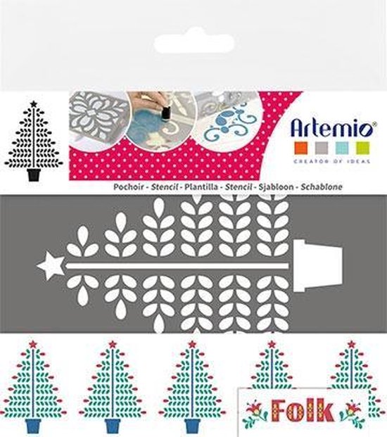 Sjabloon Kerstboom 10x15cm bol