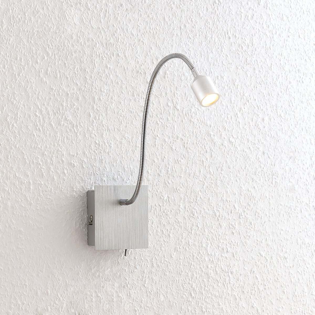 Lindby - LED wandlamp - 1licht - metaal, acryl - H: 43 cm - aluminium - Inclusief lichtbron