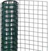 2x rollen tuinhek vierkant gaas groen - 50 x 250 cm - gegalvaniseerd staaldraad met UV bestendige coating - tuingaas
