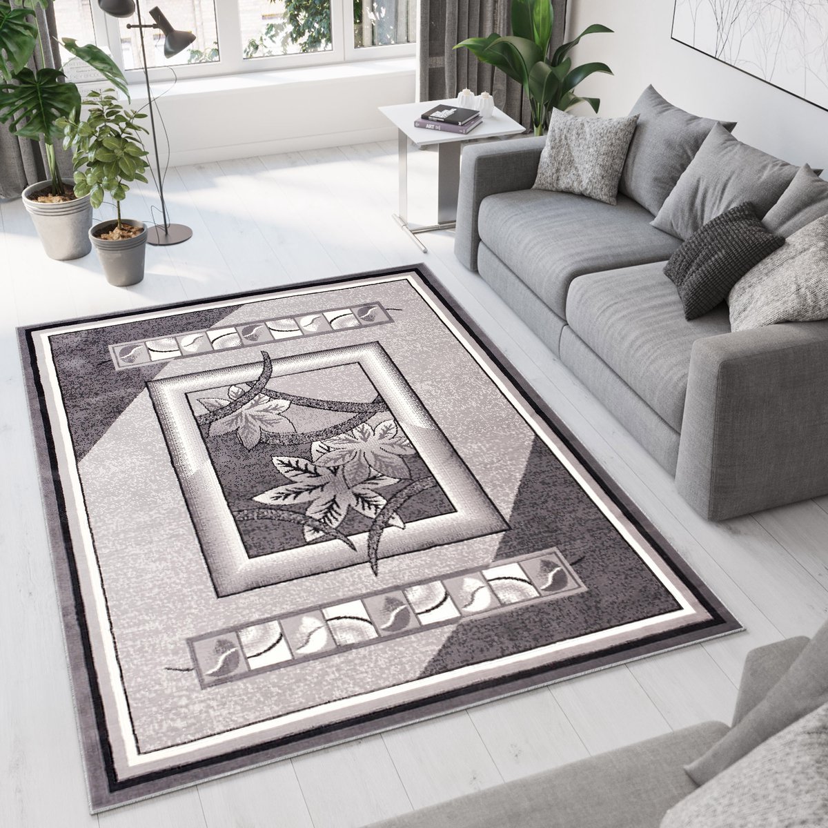 Tapiso Dream Vloerkleed Grijs Abstract Laagpolig Woonkamer Tapijt Maat- 80x150 Grijs 14