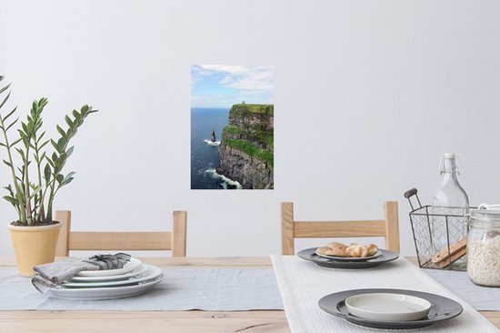 Muurstickers - Sticker Folie - De groene Kliffen van Moher in Ierland - 20x30 cm - Plakfolie - Muurstickers Kinderkamer - Zelfklevend Behang - Zelfklevend behangpapier - Stickerfolie