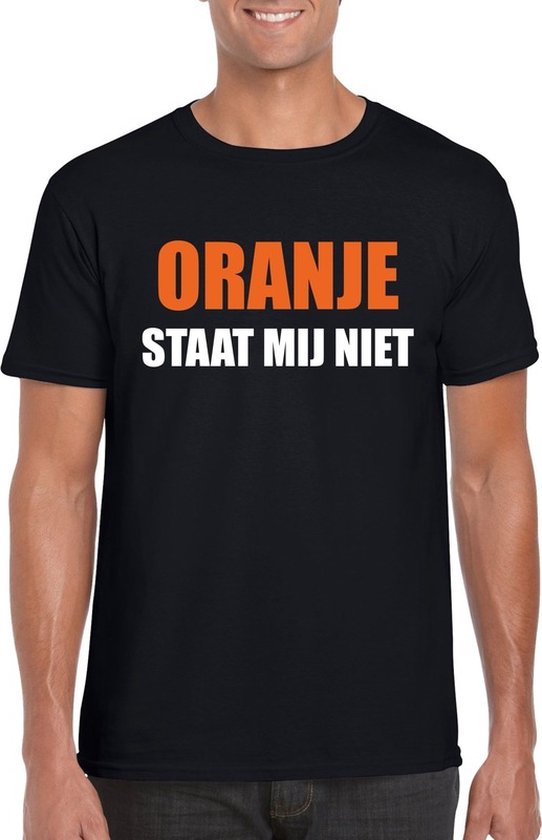 Foto: Oranje staat mij niet t shirt zwart heren xxl