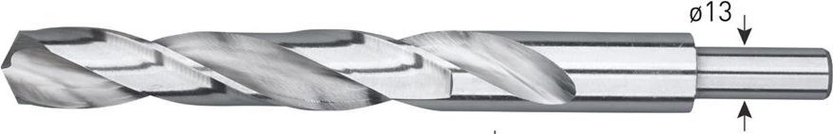 Ivana HSS Spiraalboor Met Schacht 13mm Geslepen 19.0mm