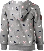Kindervest grijs met paarden en ankers | Maat 116/ 6Y