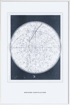 JUNIQE - Poster in kunststof lijst Northern Constellations II -40x60