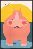 JUNIQE - Poster met kunststof lijst Chilling Out -13x18 /Kleurrijk