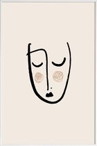 JUNIQE - Poster met kunststof lijst Blush -40x60 /Ivoor