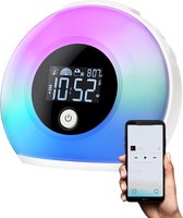 ProSova Wake Up Light met Speaker - Slaaptrainer - Digitale Wekker - Nachtlampje - Draadloos - Bluetooth