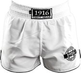 1916 Kickboksbroek Old School Wit/Zwart