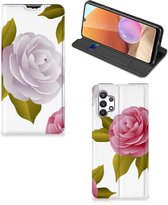 Telefoon Hoesje Cadeau voor haar Geschikt voor Samsung Galaxy A32 5G Enterprise Editie | Geschikt voor Samsung A32 4G Wallet Flip Case Roses