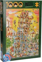 Toren van Pisa Cartoon  Puzzel 1000 Stukjes