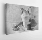 Onlinecanvas - Schilderij - Still Life. Pencil Drawing Illustration Art Horizontal Horizontal - Multicolor - 60 X 80 Cm