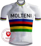 Retro Wielershirt Molteni Regenboog  - REDTED (4XL)