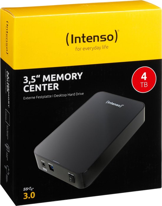 (Intenso) 3,5inch Memory Center 4TB - Externe HDD - 4TB - USB 3.0 Super Speed - Intenso