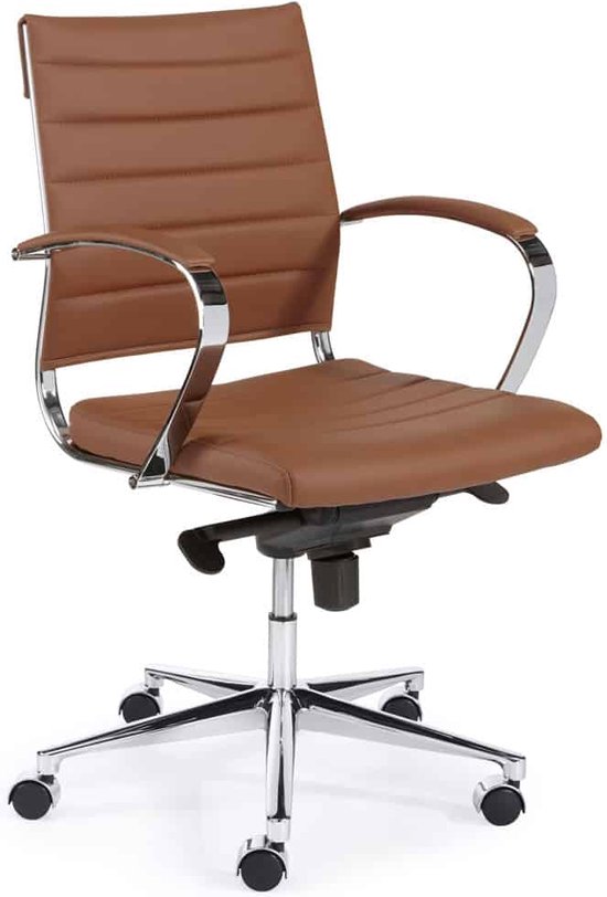ABC Kantoormeubelen ergonomische bureaustoel design 600 lage rug bruin met wielen