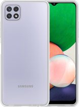 Samsung A22 Hoesje Transparant Siliconen 5G Versie - Samsung Galaxy A22 Case - Samsung A22 Hoes - Transparant