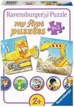 Ravensburger puzzel Dieren in de bouw - My First puzzles - 9x2 stukjes - kinderpuzzel