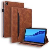 Voor Huawei MediaPad C5/M5 10.1 inch Zakelijke Schokbestendige Horizontale Flip Lederen Case met Houder & Kaartsleuven & Fotolijst & Pen Slot (Bruin)