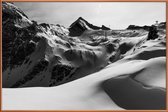 JUNIQE - Poster met kunststof lijst Mountains V -40x60 /Wit & Zwart