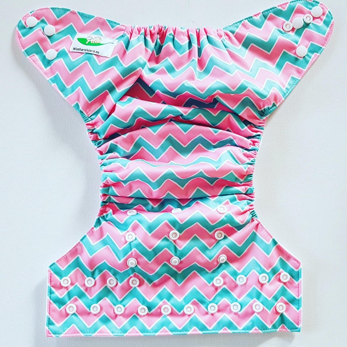 One Size Luierbroekje zigzag groen/roze One Size Luierbroekje zigzag groen/roze
