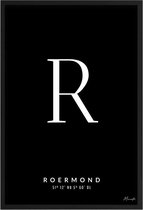 Poster Letter R Roermond A2 - 42 x 59,4 cm (Exclusief Lijst)
