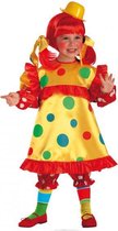 Carnival Toys Verkleedpak Clown Meisjes Polyester Geel/rood Mt 4/5 Jaar