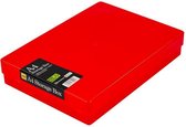 Weston Boxes, A4 Storage Box, Red/transparant.