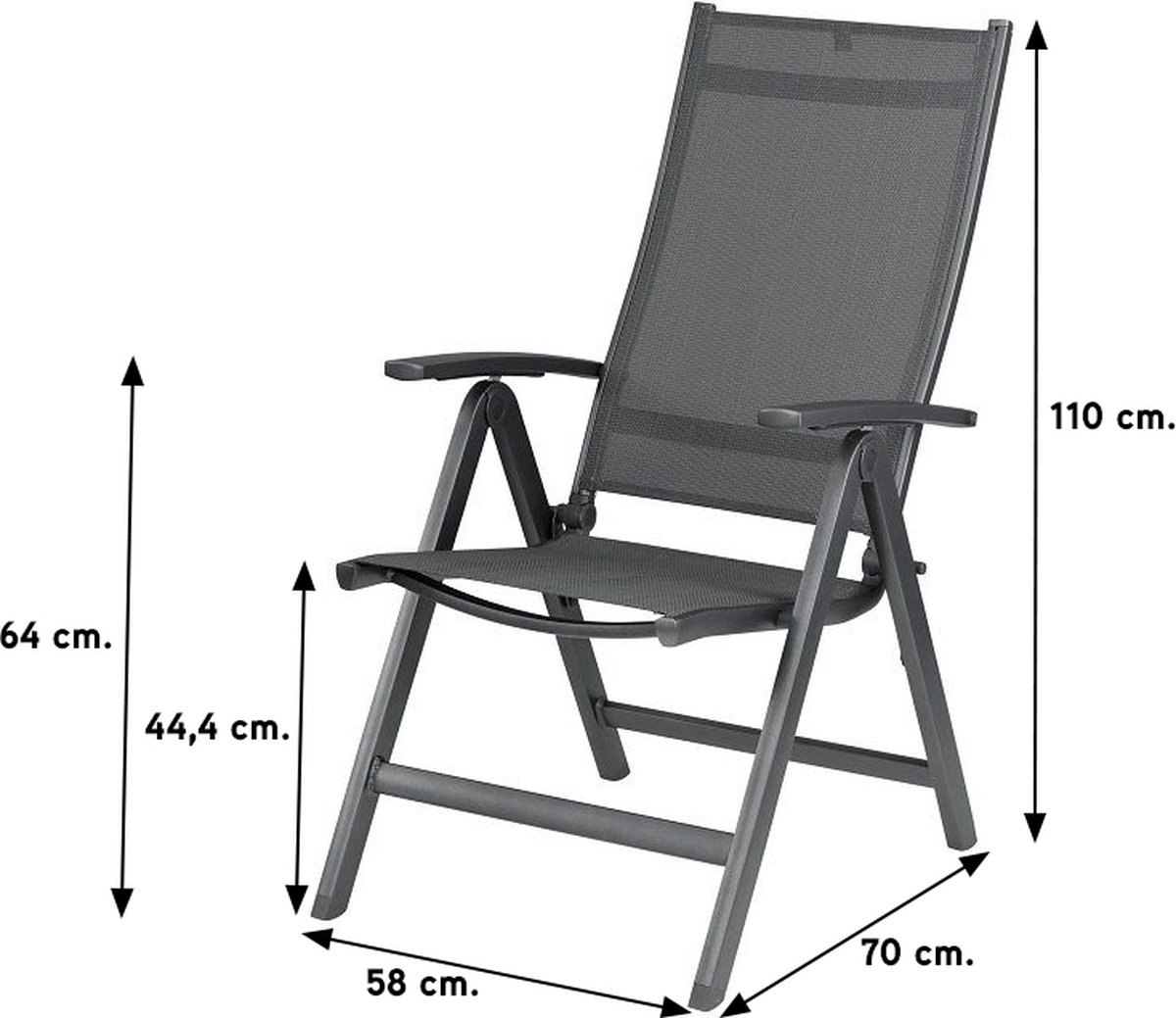 Kettler Easy chaise de jardin réglable - Anthracite