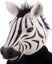 Carnival Toys Hoofdmasker Zebra Latex Wit/zwart One-size