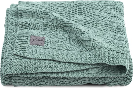 Jollein Baby Deken Ledikant 100x150cm River Knit - Ash Green