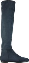 Stefano Lauran Vrouwen Canvas     Overknee laarzen / Damesschoenen S1059 - Blauw - Maat 41