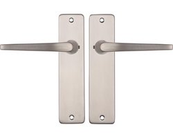 Starx Deurklink Zilver - RVS Look – Deurbeslag – Deurkruk met Schild - Blind - Deurklink Duim - 43 x 180 mm – Ø 18 mm