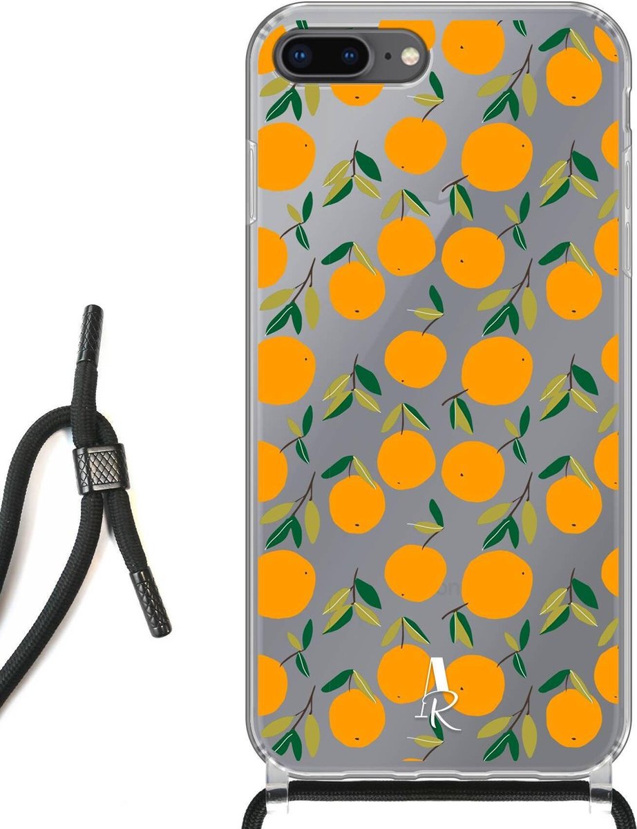 iPhone 8 Plus hoesje met koord - Oranges