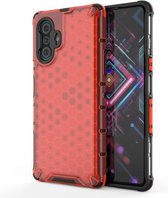 Voor Xiaomi Redmi K40 Gaming Schokbestendige Honingraat PC + TPU Beschermhoes (Rood)