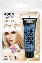 Moon Creations - Moon Glitter - Holographic Haargel - Blauw