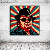 Pop Art Andre Hazes Canvas - 100 x 100 cm - Canvasprint - Op dennenhouten kader - Geprint Schilderij - Popart Wanddecoratie