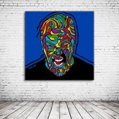 James Hetfield Pop Art Acrylglas - 80 x 80 cm op Acrylaat glas + Inox Spacers / RVS afstandhouders - Popart Wanddecoratie Acrylglas - 80 x 80 cm op 5mm dik Acrylaat glas + Inox Spa