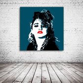 Madonna Pop Art Canvas - 100 x 100 cm - Canvasprint - Op dennenhouten kader - Geprint Schilderij - Popart Wanddecoratie