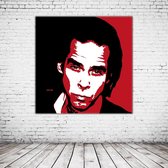 Pop Art Nick Cave Canvas - 100 x 100 cm - Canvasprint - Op dennenhouten kader - Geprint Schilderij - Popart Wanddecoratie