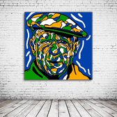 Pablo Picasso Pop Art Canvas - 80 x 80 cm - Canvasprint - Op dennenhouten kader - Geprint Schilderij - Popart Wanddecoratie