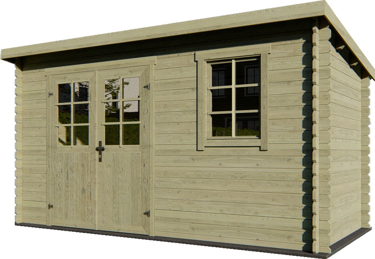 Outdoor Life Blokhut Amira Groen Geïmpregneerd 380 x 175 cm