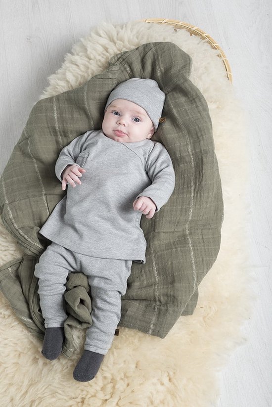 Baby's Only Pants Melange - Stonegreen - 44 - 100% coton écologique - GOTS