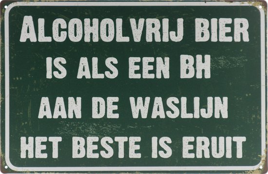 Wandbord – Alcoholvrij bier