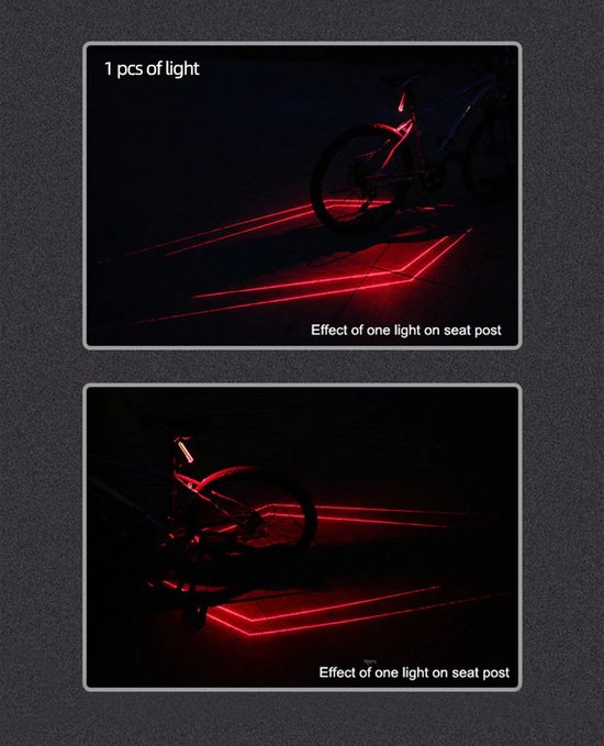 Fietsverlichting USB Oplaadbaar - Voor en Achterlicht - Oplaadbaar - LED verlichting — afbeelding 3