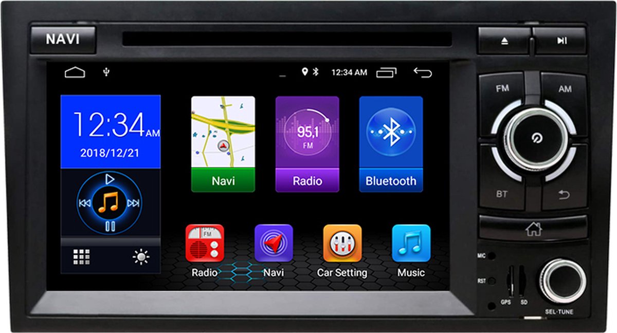 Autoradio GPS Android AUDI A4 2004-2008 avec Android Auto et Apple Carplay  intégré