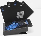 Knaak Luxe Cartes à jouer Waterproof - Poker Cards Waterproof - Cartes à Cartes à jouer étanches - Blauw / Zwart