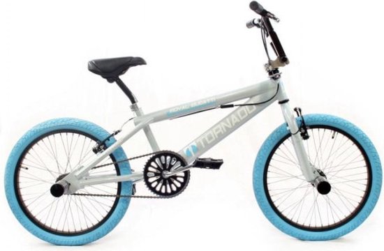 Freestyle-BMX 20" Royal-Bugatti lichtblauw/grijs met blauwe banden | bol