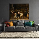 Wanddecoratie / Schilderij / Poster / Doek / Schilderstuk / Muurdecoratie / Fotokunst / Tafereel Nachtwacht - Rembrandt van Rijn gedrukt op Textielposter