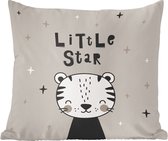 Sierkussens - Kussentjes Woonkamer - 60x60 cm - Little star - Spreuken - Quotes - Kinderen - Kids - Baby - Jongens - Meiden