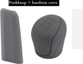 Auto Pook - Pookknop + handrem cover - Cover - Versnellingspook bescherming - grijs